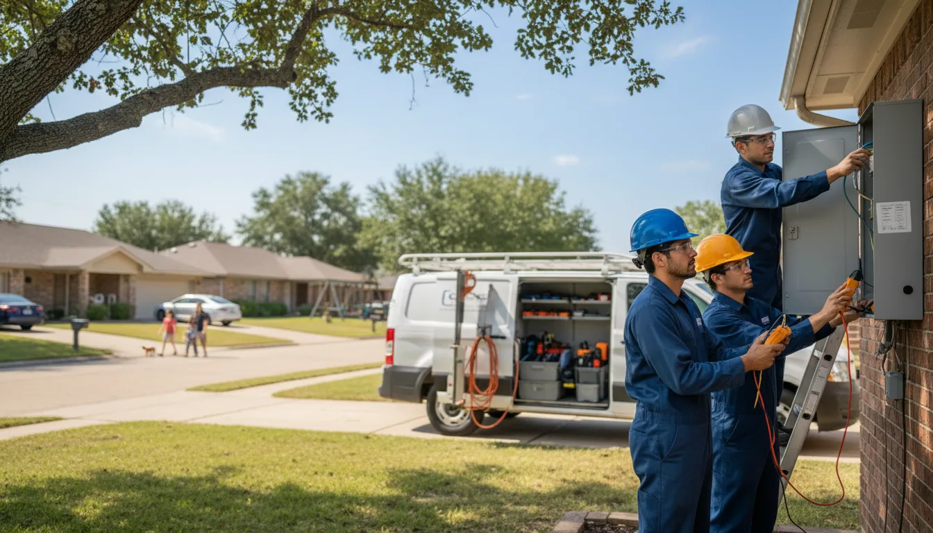 Certified electrician providing emergency electrical services in Stinnett, TX